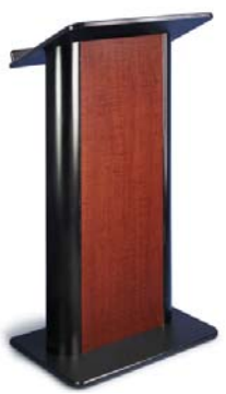 Picture of Sippling Seattle Java Lectern with Black Anodized Aluminum, Flat Front Design