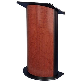 Picture of Sippling Seattle Java Lectern with Black Anodized Aluminum, Curved Front Design