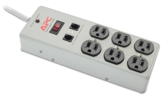 Picture of 6-outlet 120V Essential SurgeArrest Unit with 4ft Cord, Phone Protection