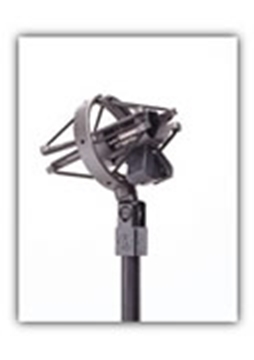 Picture of Microphone shock mount with spring clip fits most tapered and cylindrical microphones (5/8"-27 threaded stands)