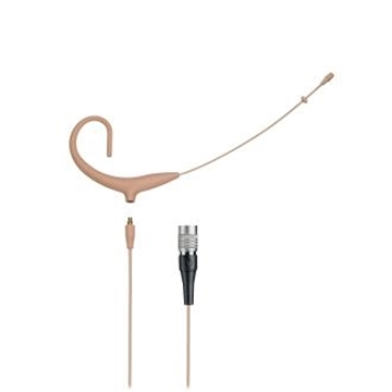 Picture of MicroSet omnidirectional condenser headworn microphone with 55" detachable cable term. with locking 4-pin connector for use with cW-style body-pack transmitter, color: beige