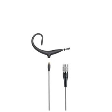 Picture of MicroSet omnidirectional condenser headworn microphone with 55" detachable cable term. with locking 4-pin connector for use with cW-style body-pack transmitter, black