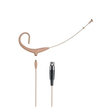 Picture of MicroSet cardioid condenser headworn microphone with 55" detachable cable terminated with TA4F-type connector for Shure wireless, beige