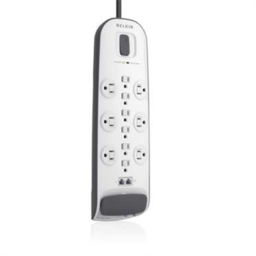 Picture of 12-outlet Surge Protector with 8ft Power Cord and Cable/Satellite Protection