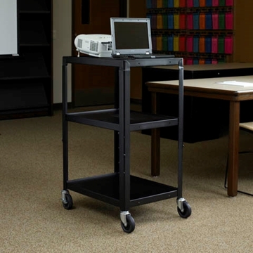 Picture of Adjustable AV/Projector Cart with 6-Outlet Electrical, 5 Casters