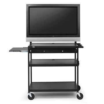 Picture of Flat Panel Cart with Laptop Shelf, for 37 to 52-inch Monitors with 6-Outlet Electrical