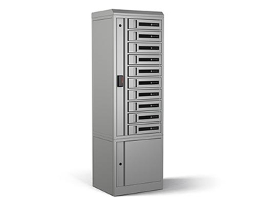 Picture of 10-Bay Locker, MiFARE Classic RFID, AC Charging, Ethernet, Side Panels