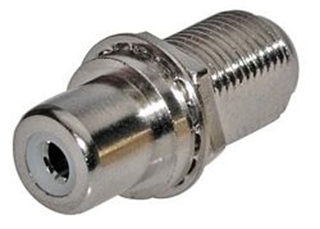 Picture of "F" Type Female to RCA Female Panel Mount Connector