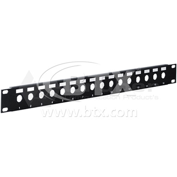 Picture of 16-port 1RU BNC to RCA Feed-thru Patch Panel