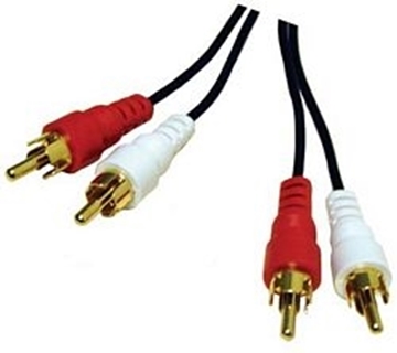 Picture of 1' Dual RCA (m-m) Plug to Plug Assembly