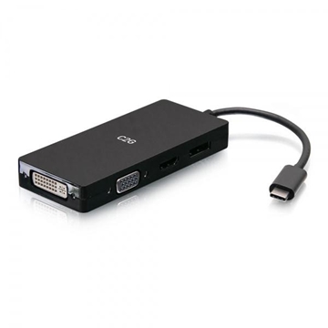 Picture of USB-C Multiport Adapter, 4-in-1 Video Adapter with HDMI, DisplayPort, DVI and VGA - 4K 60Hz