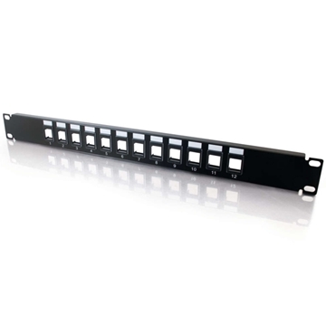 Picture of 12-port Blank Keystone/Multimedia Patch Panel