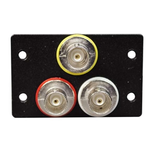 Picture of Wiremold Audio/Video Interface Plate with Three BNC Female to BNC Female Barrels