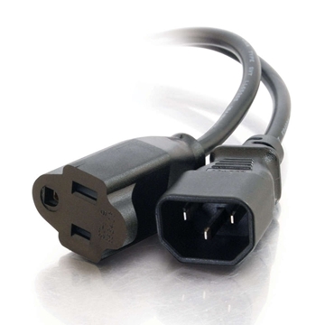 Picture of 2ft 16AWG Monitor Power Adapter Cord (IEC320C14 to NEMA 5-15R)