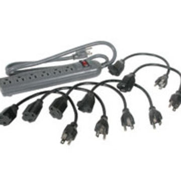 Picture of 2706x 6-Outlet Surge Suppressor with (6) 1ft Outlet Saver Power Extension Cords