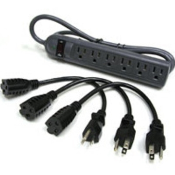 Picture of 2706x 6-Outlet Surge Suppressor with (3) 1ft Outlet Saver Power Extension Cords