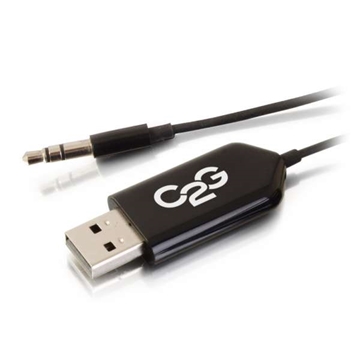 Picture of USB Bluetooth Receiver with Stereo Audio Adapter, Black