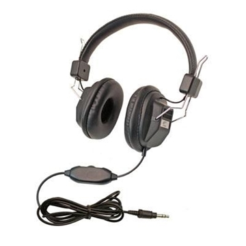 Picture of Child-sized Wired Headphone, 6' Straight Cord, Inline Volume Control, Single 3.5mm Plug, 10 Pack