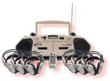 Picture of 6-Person Wireless Cassette Recorder/Player Center
