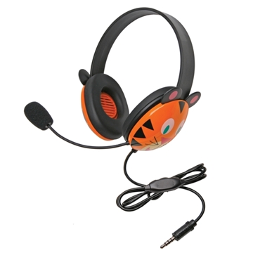Picture of Listening First Stereo Headset Tiger Motif for Tablets and Smartphones