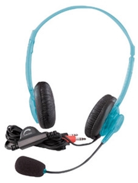 Picture of Multimedia Stereo Headset with 3.5mm Plug, PC/MAC, Blueberry