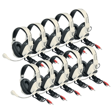 Picture of Classroom 10-Pack of Deluxe Stereo Headsets