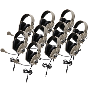 Picture of Classroom 10-Pack Deluxe Stereo Headsets with To Go Plugs