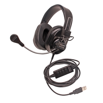 Picture of Deluxe Stereo Headset with USB Plug, Black