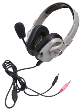 Picture of Wired Mac and PC Compatible Stereo Headset with Noise-reducing Electret Microphone
