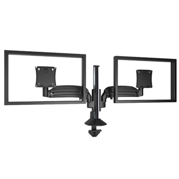 Picture of Dual Monitor Dynamic Height Adjustable Column Mount, Black