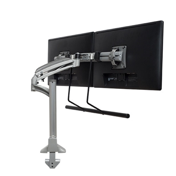 Picture of Dual-monitor Array Kontour K1C Dynamic Column Mount, Silver