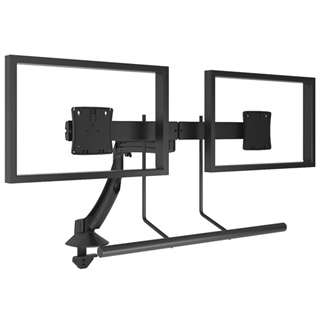 Picture of Dual Monitor Array Height Adjustable Dynamic Desk Clamp Mount, Black