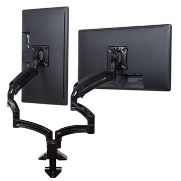 Picture of Kontour K1D Dual Monitor Dynamic Desk Mount, Extended Reach, Black