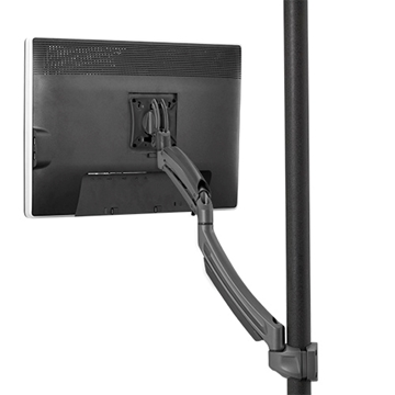 Picture of Single Monitor Dynamic Display Pole Mount, 19.44" Extension, Black