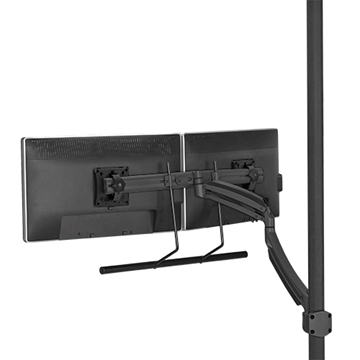 Picture of Dual Monitor Array Dynamic Display Pole Mount, Black