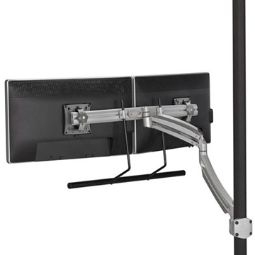 Picture of Dual Monitor Array Dynamic Display Pole Mount, Silver