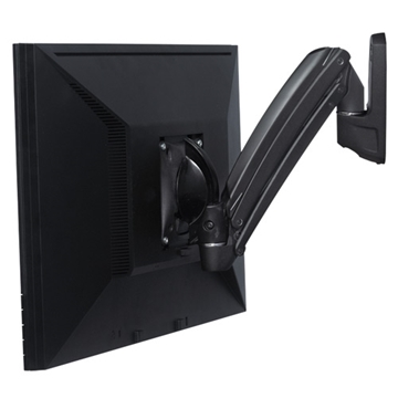 Picture of K1W Single Monitor Dynamic Height-adjustable Wall Mount, 13.42" Extension, Black