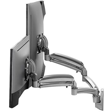 Picture of Kontour K1W Dynamic 2 Monitor Reduced Height Wall Mount, Silver