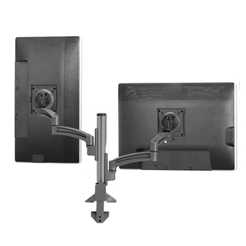 Picture of Dual Monitor Articulating Column Display Mount, 17.63" Extension, Black