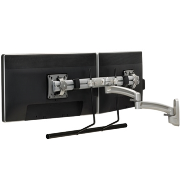Picture of Dual Monitor Array K2W Wall Swing Arm Display Mount, 17.35" Extension, Silver