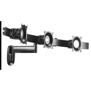Picture of Triple Monitor Dual Arm Wall Mount, Silver