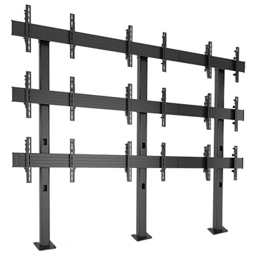 Picture of 3x3 Micro-adjustable Large Bolt-down Freestanding Video Wall Mount Solution, Landscape