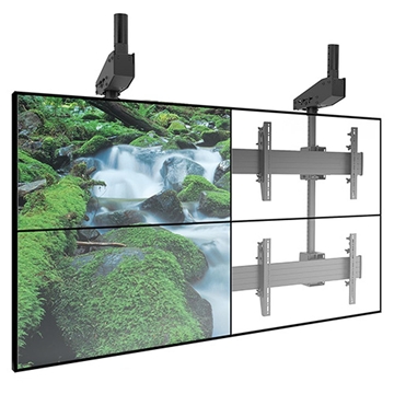 Picture of 2x2 Fusion Micro-adjustable Large Ceiling Mounted Video Wall Mount Solution, Landscape