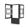 Picture of Impact Floor Standing Back-to-Back Kiosk, Portrait 40 Black