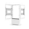Picture of Impact Floor Standing Back-to-Back Kiosk, Portrait 40 White