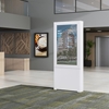 Picture of Impact Floor Standing Back-to-Back Kiosk, Portrait 48 White