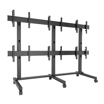 Picture of 3x2 Micro-adjustable Large Freestanding Video Wall Mount Cart, Landscape