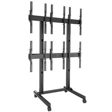 Picture of 3x2 Micro-adjustable Large Freestanding Video Wall Mount Cart, Portrait