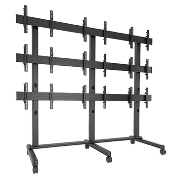 Picture of 3x3 Micro-adjustable Large Freestanding Video Wall Mount Cart, Landscape
