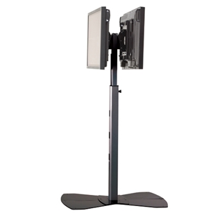 Picture of Medium Flat Panel Dual Display Floor Stand without Interface, Silver